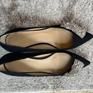 Ann Taylor Keira Sequin Bow kitten heel pump